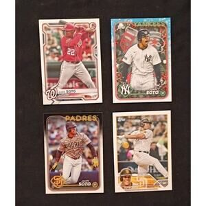 Juan Soto San Diego Padres Washington Nationals NY Mets Lot 4 Cards Topps Bowman